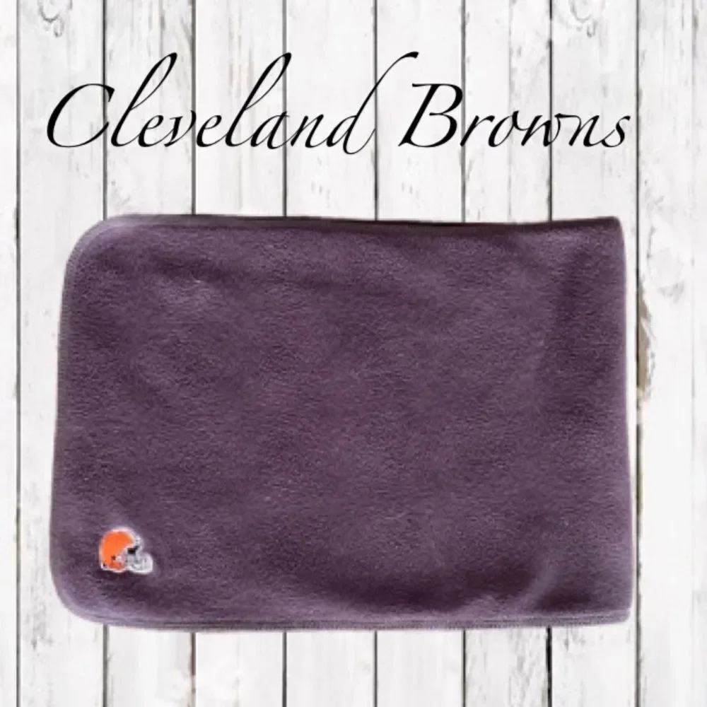 Vintage Cleveland Browns Fleece Scarf Embroidered Logo Brown Unisex 45”x 9.5”